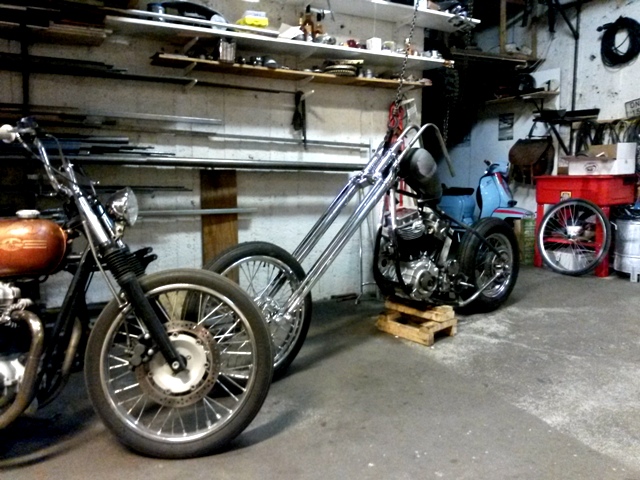kawasaki bobber och Panheadchopper