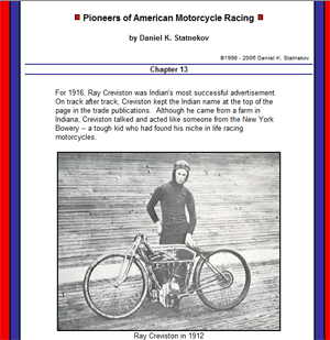 Pioneers of american motorcycle racing